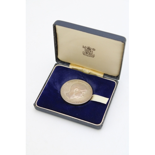 107 - Boxed Royal Mint 1969 Prince Charles Investiture Y Ddraig Goch Ddyry Cychwyn Silver Medallion, 70g.