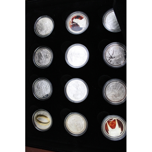 110 - New Zealand, The Lord of The Rings Silver Proof Collection 2003, comprising 24x silver proof crowns ... 