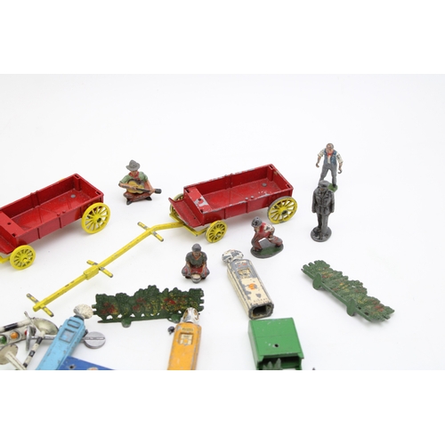 1137 - A collection of Britain's lead figures to include two carts, accessories, a post box, a police box a... 