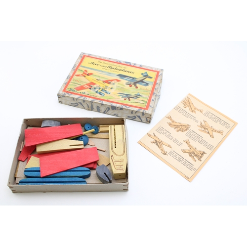 1140 - Construction box for Aero & Hydroplanes of all types wooden toy game construction kit with instructi... 