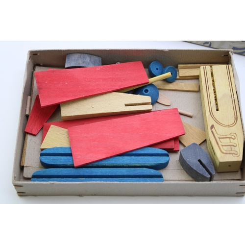 1140 - Construction box for Aero & Hydroplanes of all types wooden toy game construction kit with instructi... 