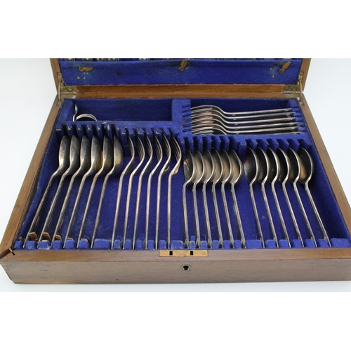 145 - A cased silver plated 'Alpha Plate' cutlery set. (Qty)