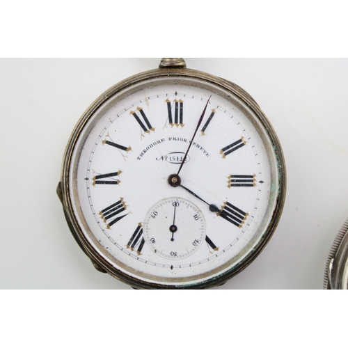 25 - Two pocket watches to include a Theodore Prior Geneve No.15412 and a silver Improved Patent example,... 