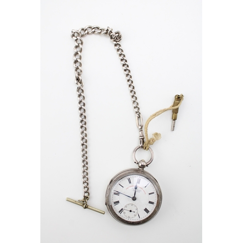 30A - A silver cased Express English Lever by J. G. Graves, Sheffield, open faced pocket watch, the signed... 