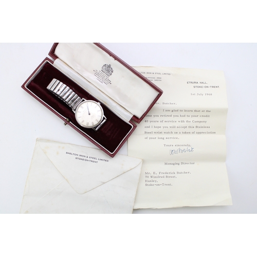 31 - A vintage Bulova Ambassador, Asprey Automatic 30 Jewels wristwatch, the signed dial with Roman numer... 