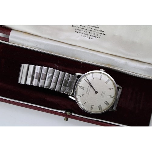 31 - A vintage Bulova Ambassador, Asprey Automatic 30 Jewels wristwatch, the signed dial with Roman numer... 