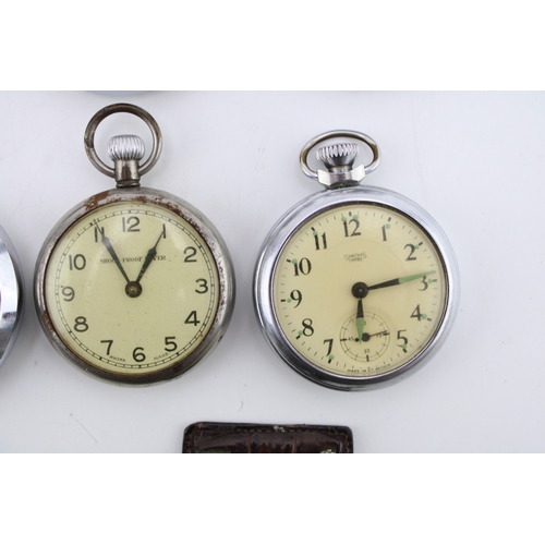 32 - A group of ten pocket or fob time-pieces, comprising seven pocket watches one by Ingersol, two by Sm... 