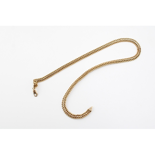 350 - 9ct gold hallmarked fancy neck chain, 50cm, weight 15g.