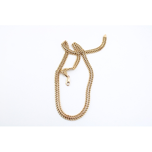 350 - 9ct gold hallmarked fancy neck chain, 50cm, weight 15g.