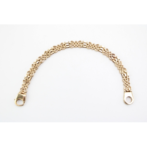 358 - 9ct hallmarked gold bracelet, 11.5g.