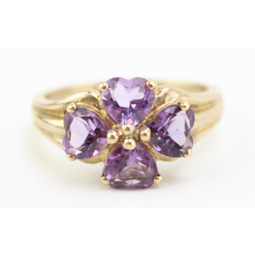 408 - 9ct gold amethyst ring size N, 2.6g