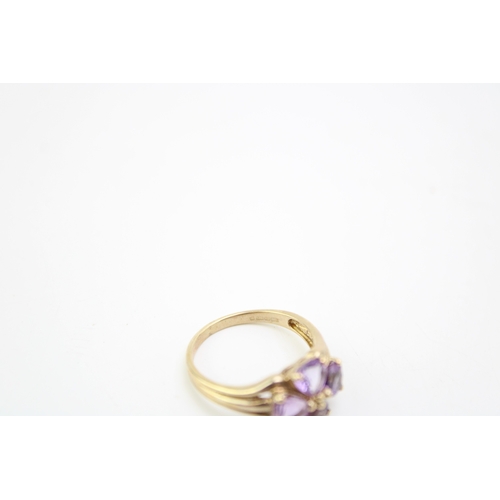 408 - 9ct gold amethyst ring size N, 2.6g