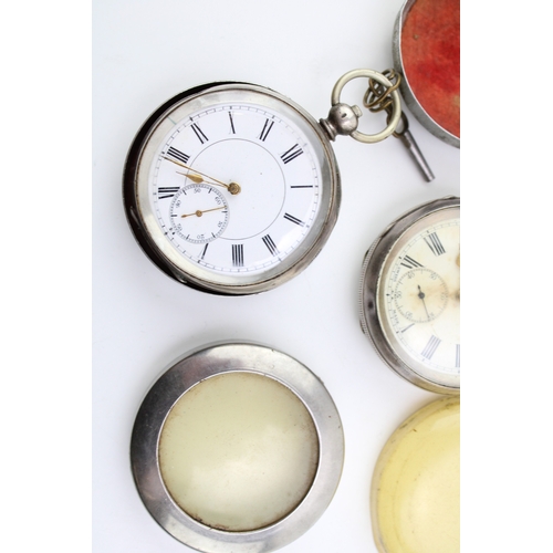 43 - Two Continental 935 silver cased, open faced pocket watches, one by Ford and Galloway Ltd, Birmingha... 