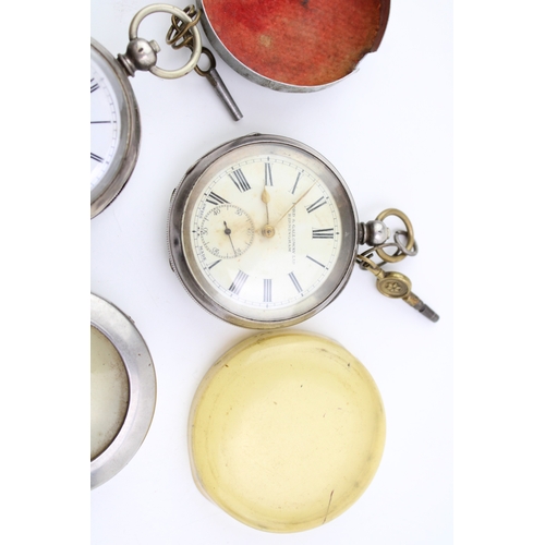 43 - Two Continental 935 silver cased, open faced pocket watches, one by Ford and Galloway Ltd, Birmingha... 