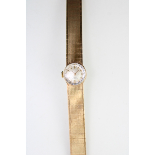 6 - A lady's, Rotary Maximus, gold cased cocktail watch with 9ct gold bracelet strap, the signed champag... 