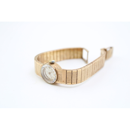 6 - A lady's, Rotary Maximus, gold cased cocktail watch with 9ct gold bracelet strap, the signed champag... 