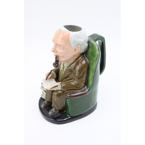 640 - Bairstow Manor Pottery Political Toby jug The Diaries of Tony Benn, 20cm tall.