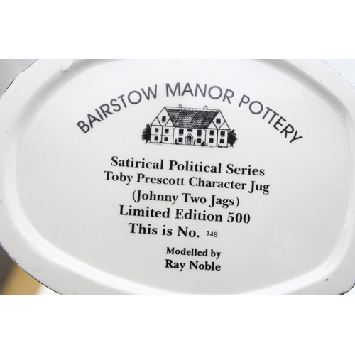 643 - Large Bairstow Manor Pottery Political Toby jugs to include Toby Livingstone and Toby Prescott (2), ... 