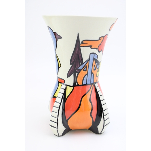 650 - Lorna Bailey 'Dimsdale Hall' vase, modernist design, with Old Ellgreave backstamp, 19cm tall.