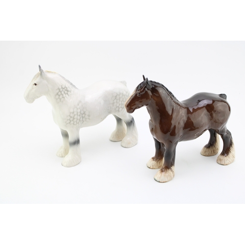 661 - Beswick 818 shires in grey and brown (2).