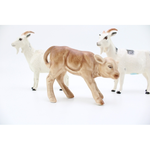 690 - Beswick Goats with a Sylvac Calf 1431 (3).