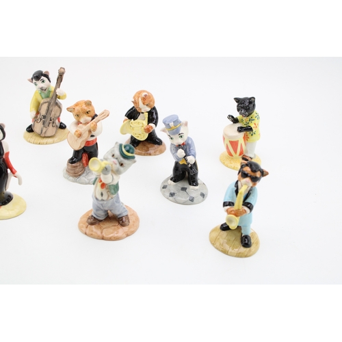 693 - Boxed Beswick Cats Chorus to include Calypso Drum, Purfect Sing, Cat Walk Bass, Cool Cat Saxophone, ... 