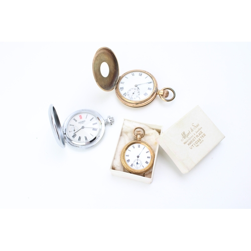 72 - A Waltham American Watch Company Ltd, open faced, keyless wind, pocket watch of small size with foli... 