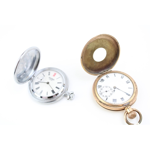 72 - A Waltham American Watch Company Ltd, open faced, keyless wind, pocket watch of small size with foli... 