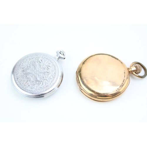 72 - A Waltham American Watch Company Ltd, open faced, keyless wind, pocket watch of small size with foli... 