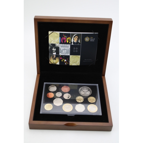 77 - Royal Mint UK 2010 Proof Coin Set with Certificate, in presentation box.