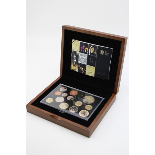 77 - Royal Mint UK 2010 Proof Coin Set with Certificate, in presentation box.