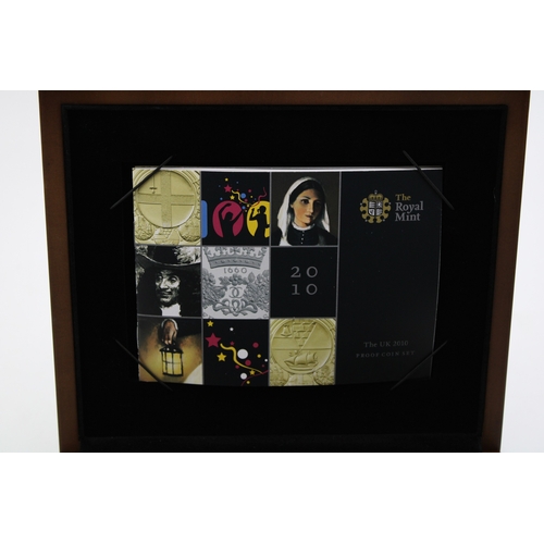 77 - Royal Mint UK 2010 Proof Coin Set with Certificate, in presentation box.