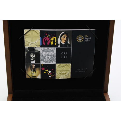 77 - Royal Mint UK 2010 Proof Coin Set with Certificate, in presentation box.