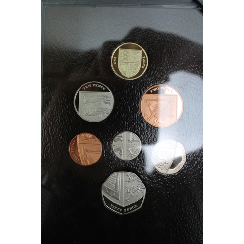 80 - Boxed Royal Mint Presentation Set 2008 United Kingdom Coinage Royal Shield of Arms Proof Collection ... 