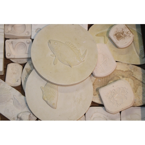 904 - A collection of Wedgwood and similar plaster relief moulds as used in the ceramics industry to inclu... 