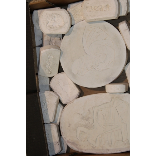 905 - A collection of Wedgwood and similar plaster relief moulds as used in the ceramics industry to inclu... 