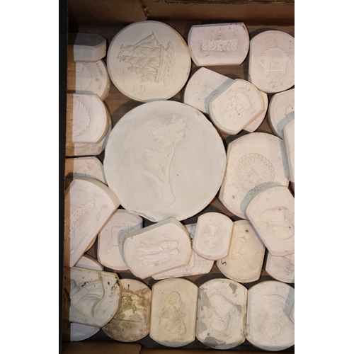 906 - A collection of Wedgwood and similar plaster relief moulds as used in the ceramics industry to inclu... 