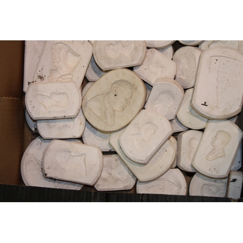 910 - A collection of Wedgwood and similar plaster relief moulds as used in the ceramics industry to inclu... 