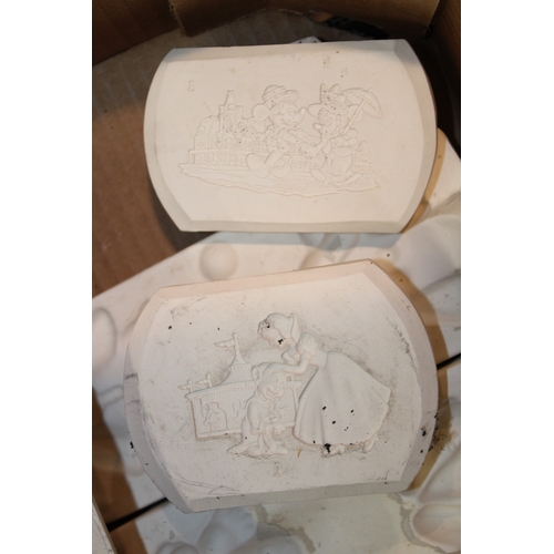 911 - A collection of Wedgwood and similar plaster relief moulds as used in the ceramics industry to inclu... 