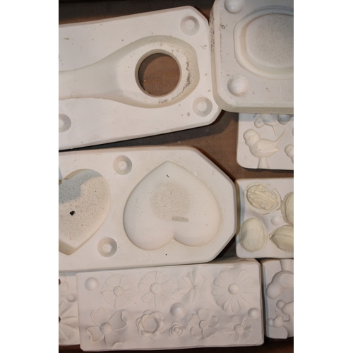 912 - A collection of Wedgwood and similar plaster relief moulds as used in the ceramics industry to inclu... 