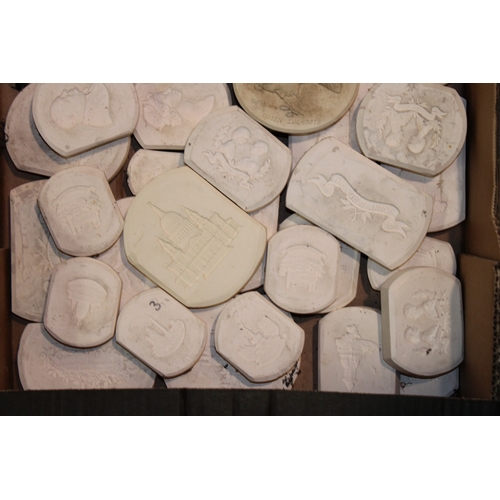 914 - A collection of Wedgwood and similar plaster relief moulds as used in the ceramics industry to inclu... 