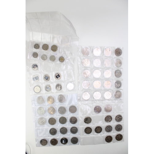 99 - A collection of cupro-nickel coins to include a quantity of £5 coins, half crowns, five shillings co... 