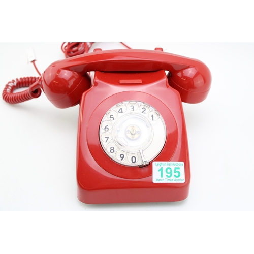 195 - A vintage 1970s GPO red telephone 746 Gen 70/1