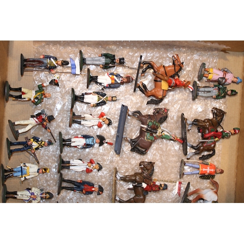 93 - A collection of 'Del Prado' painted metal military figures, 1:72 scale figures, to include horse mou... 