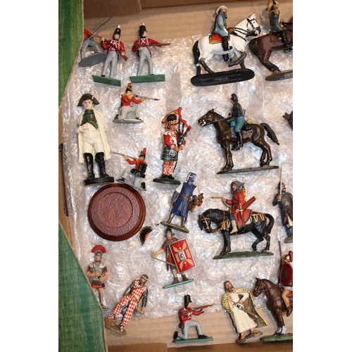 94 - A collection of 'Del Prado' painted metal military figures, 1:72 scale figures, to include horse mou... 