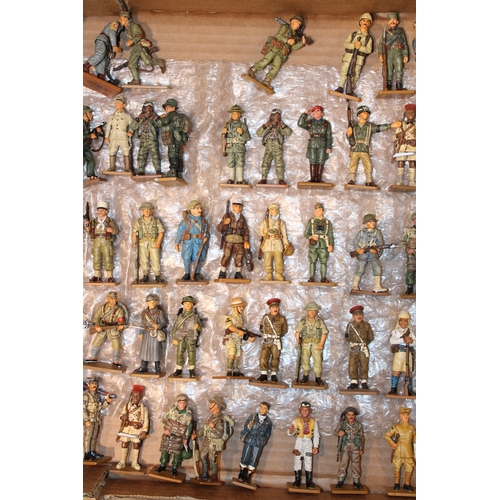 95 - A collection of 'Del Prado' painted metal military figures, 1:72 scale figures, to include soldiers ... 