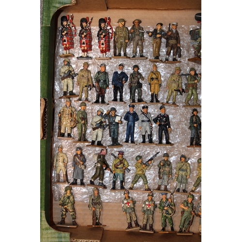 96 - A collection of 'Del Prado' painted metal military figures, 1:72 scale figures, to include soldiers ... 