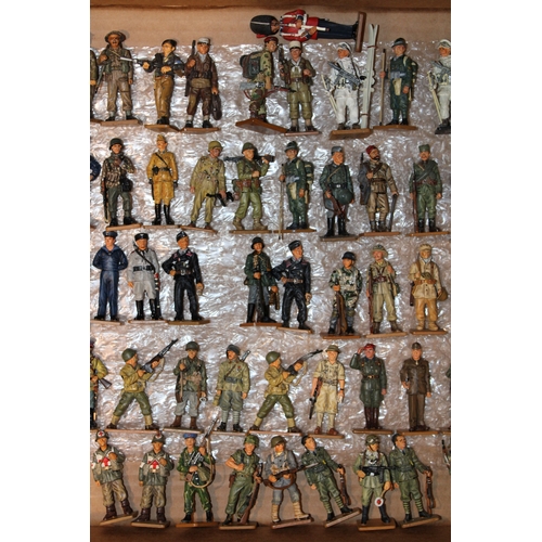 96 - A collection of 'Del Prado' painted metal military figures, 1:72 scale figures, to include soldiers ... 