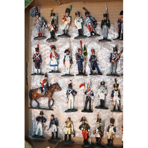 97 - A collection of 'Del Prado' painted metal military figures, 1:72 scale figures, to include soldiers ... 