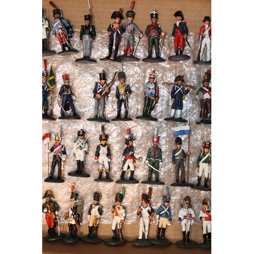 97 - A collection of 'Del Prado' painted metal military figures, 1:72 scale figures, to include soldiers ... 